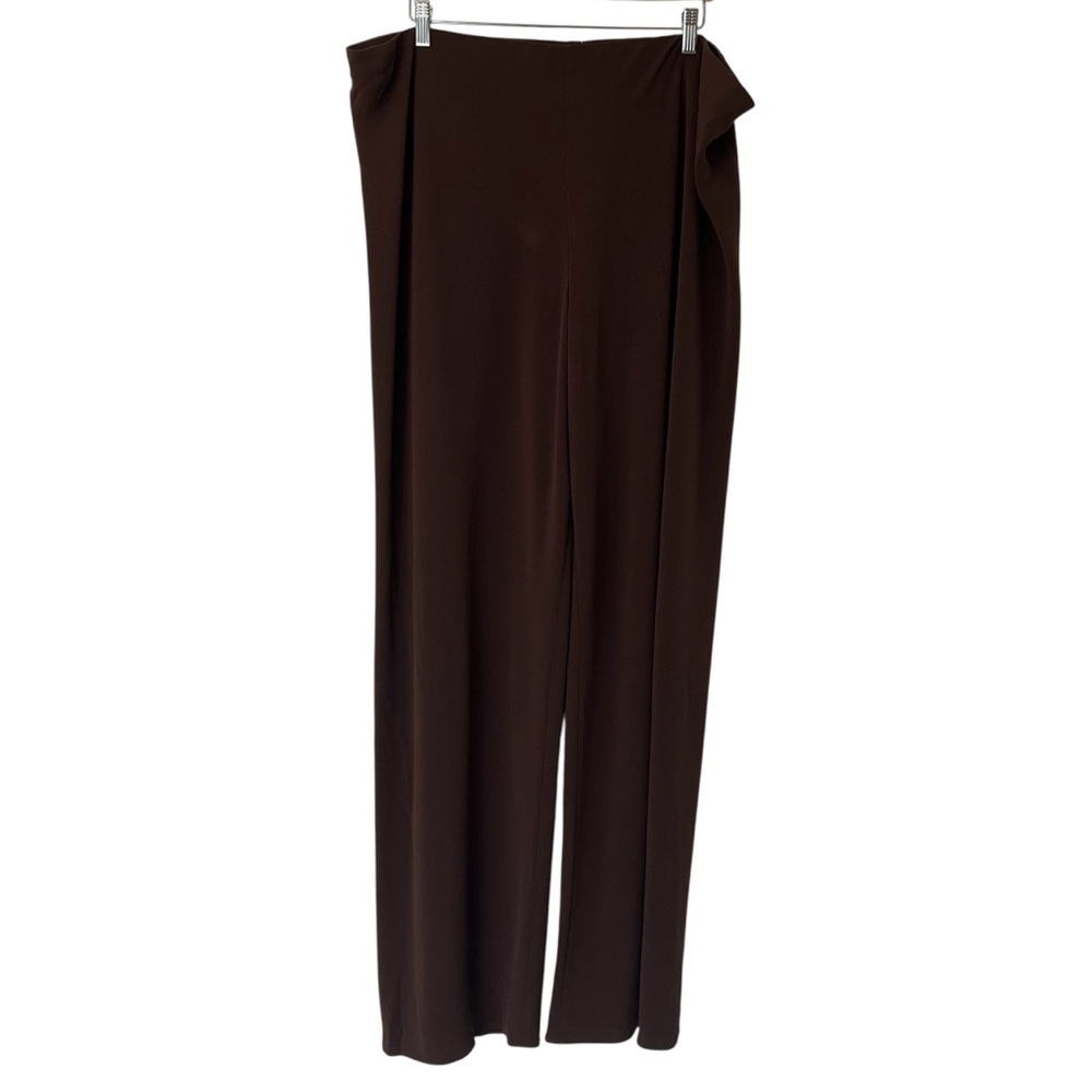 Vince Soft Stretch Wide Leg Trouser Pants Chocolate Brown 2X NWT Fall Minimalist